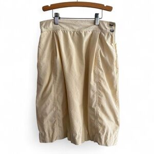 Vintage 100% Silk Buttercream Yellow Women’s Skirt Size 10